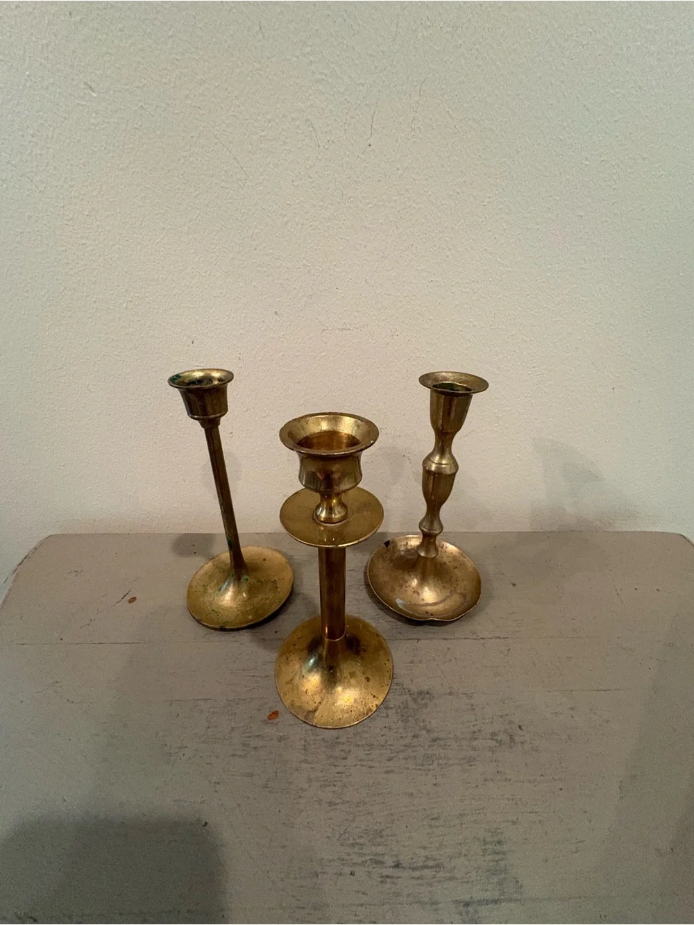 Brass Candlestick Set - Classic Gold Finish